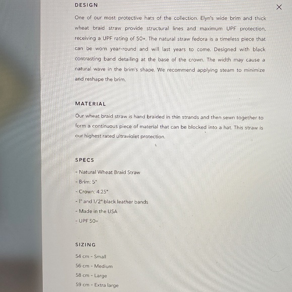 Janessa Leone Elyn Hat New With Tags  In Original Box Sz S - Picture 11 of 13